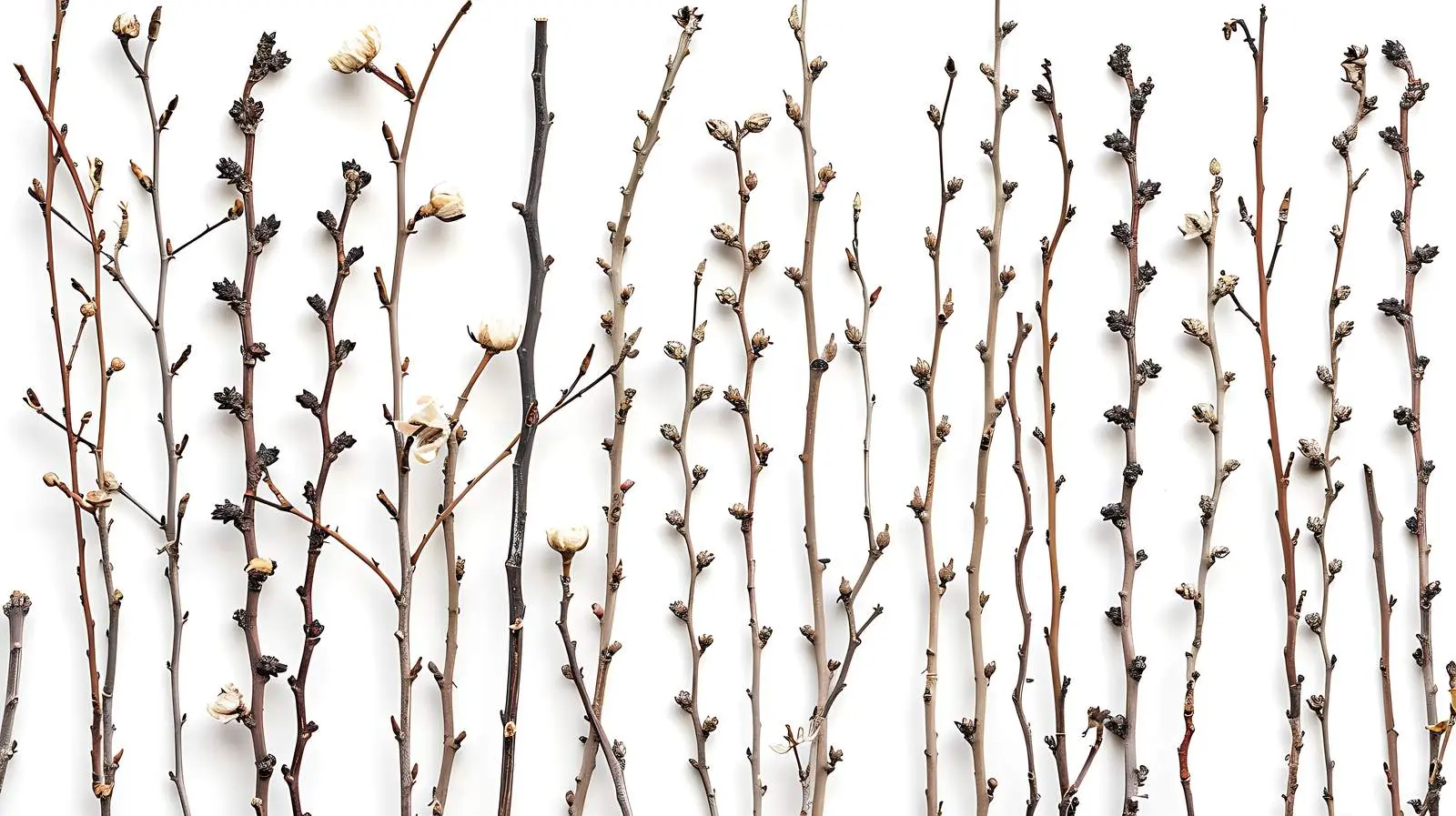 Dried Stem Branches on White Background – free images image from Dotvec
