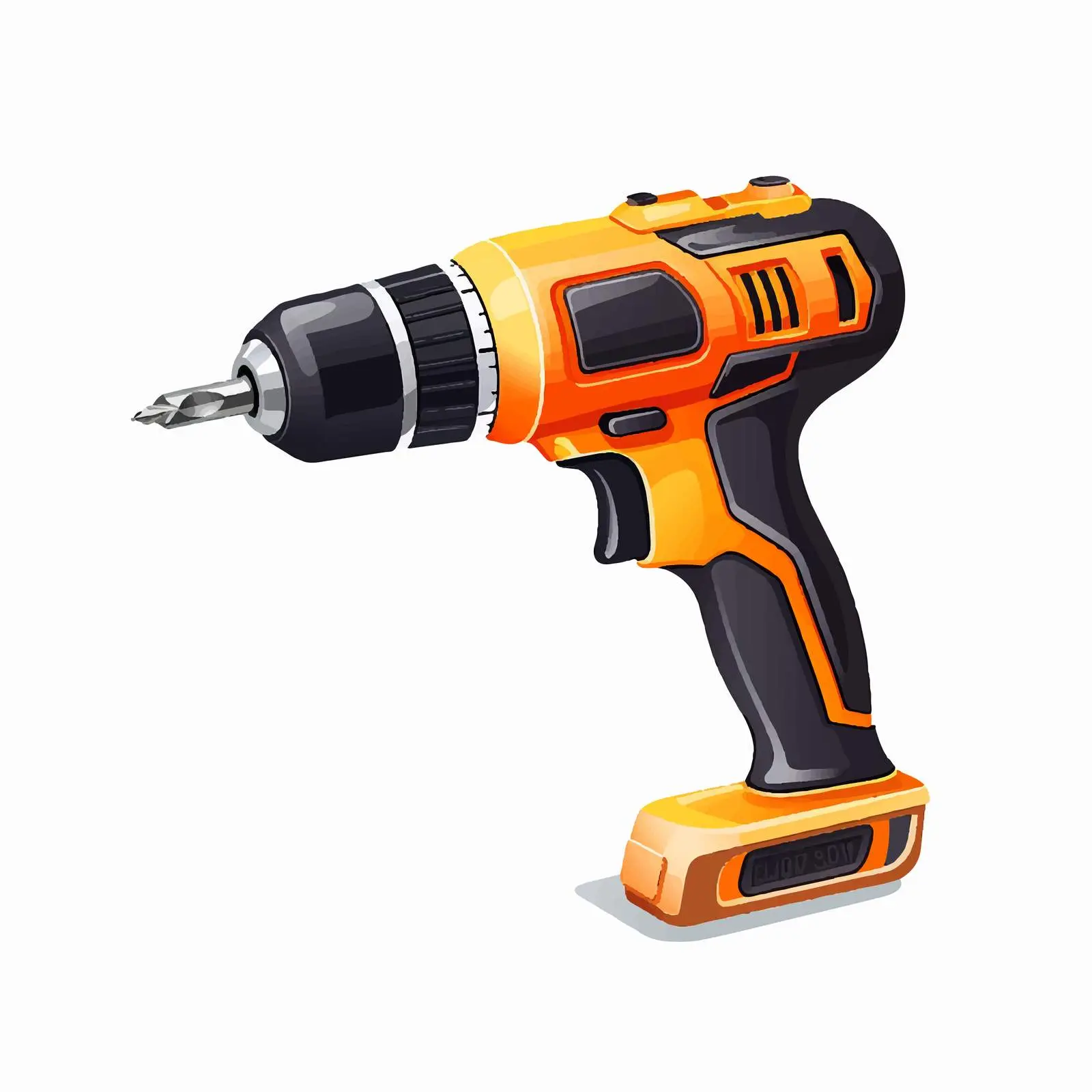 Top View Drill Vector Illustration on White Background — free download from Dotvec