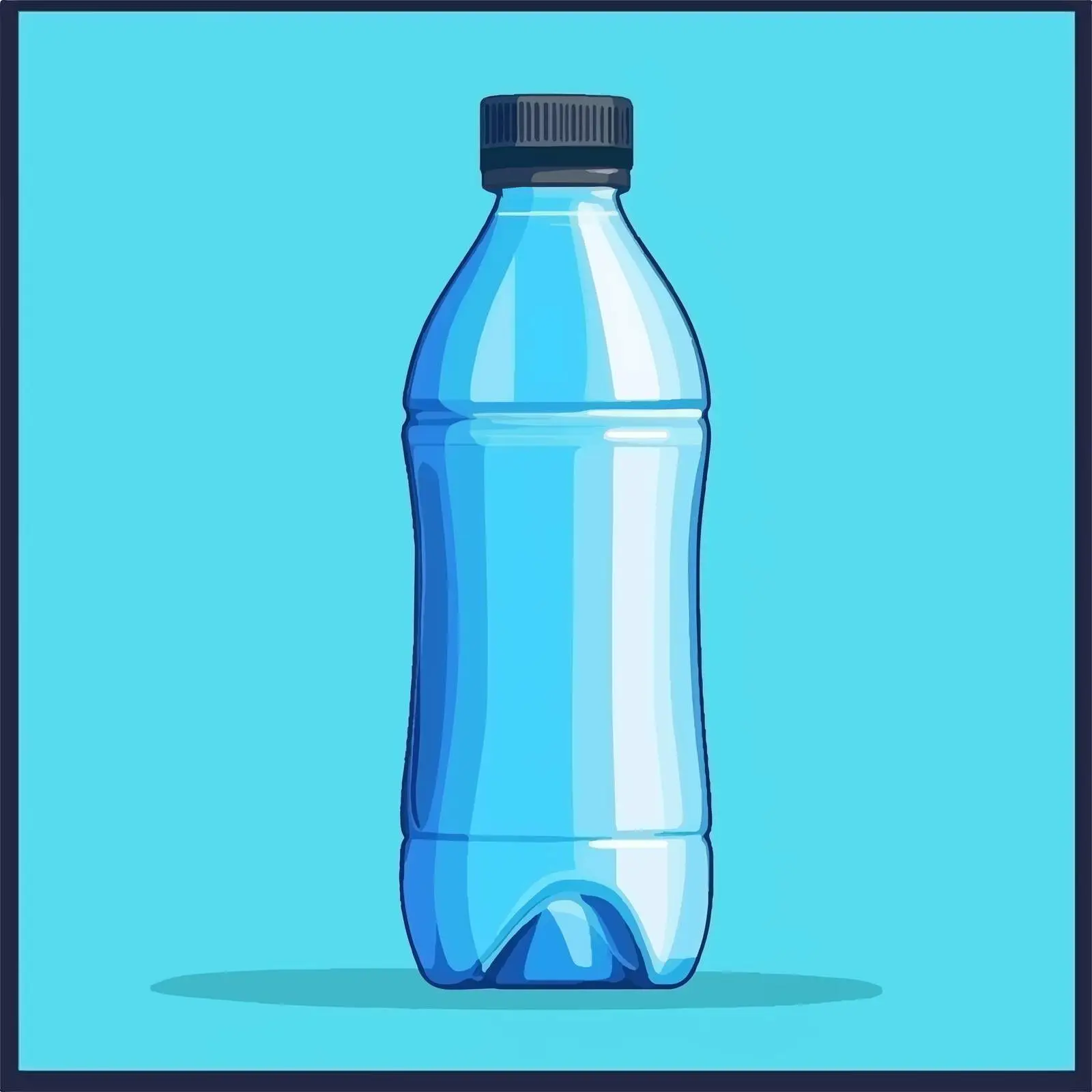 Flat Vector Water Bottle Illustration — free download from Dotvec