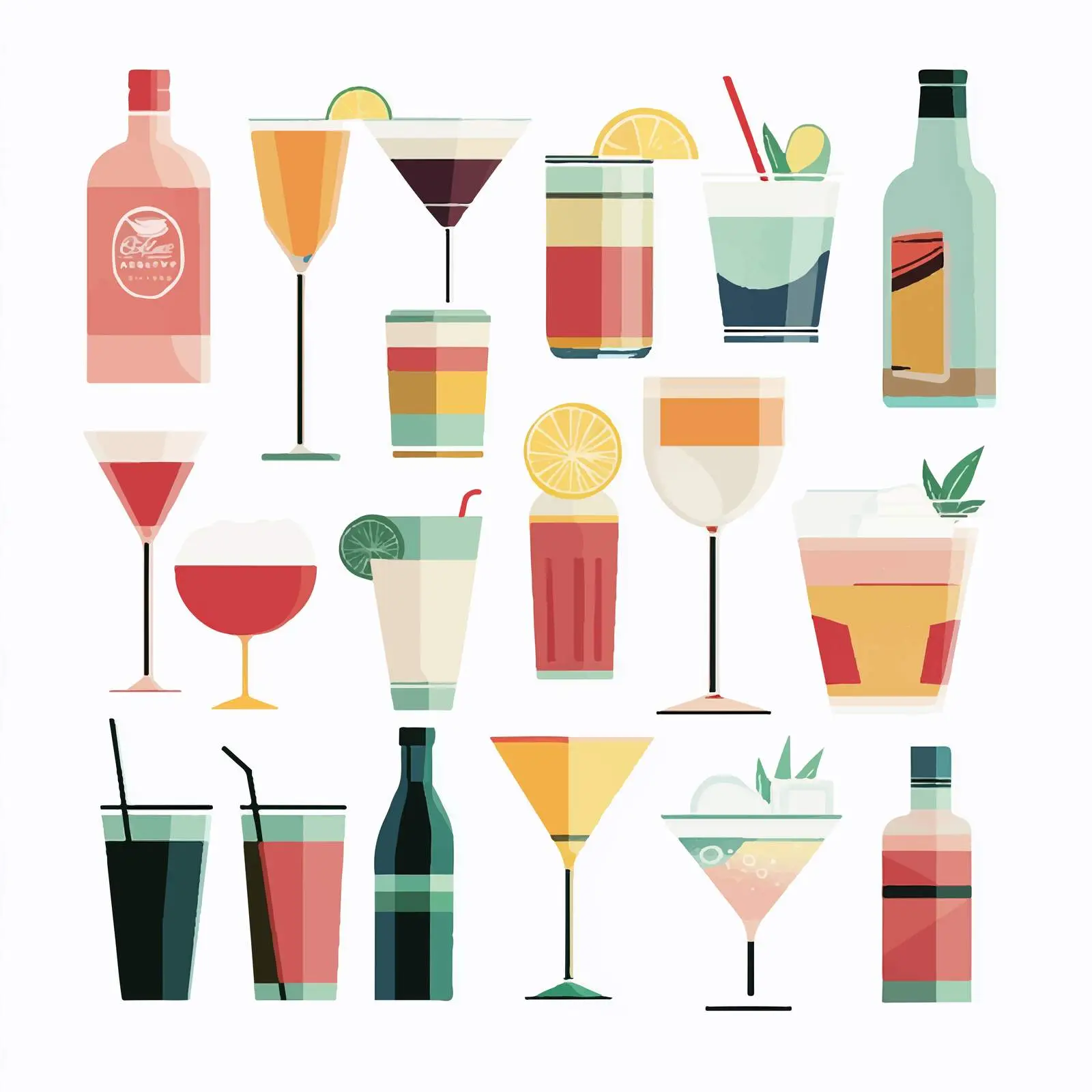 Diverse Alcohol and Beverage Collection — free download from Dotvec