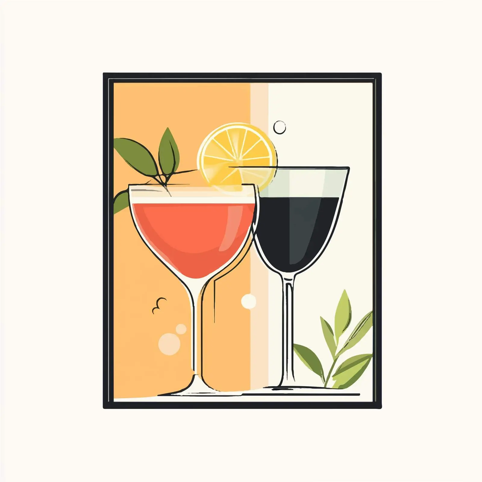 Stylish Flat Vector Drink Illustration — free download from Dotvec