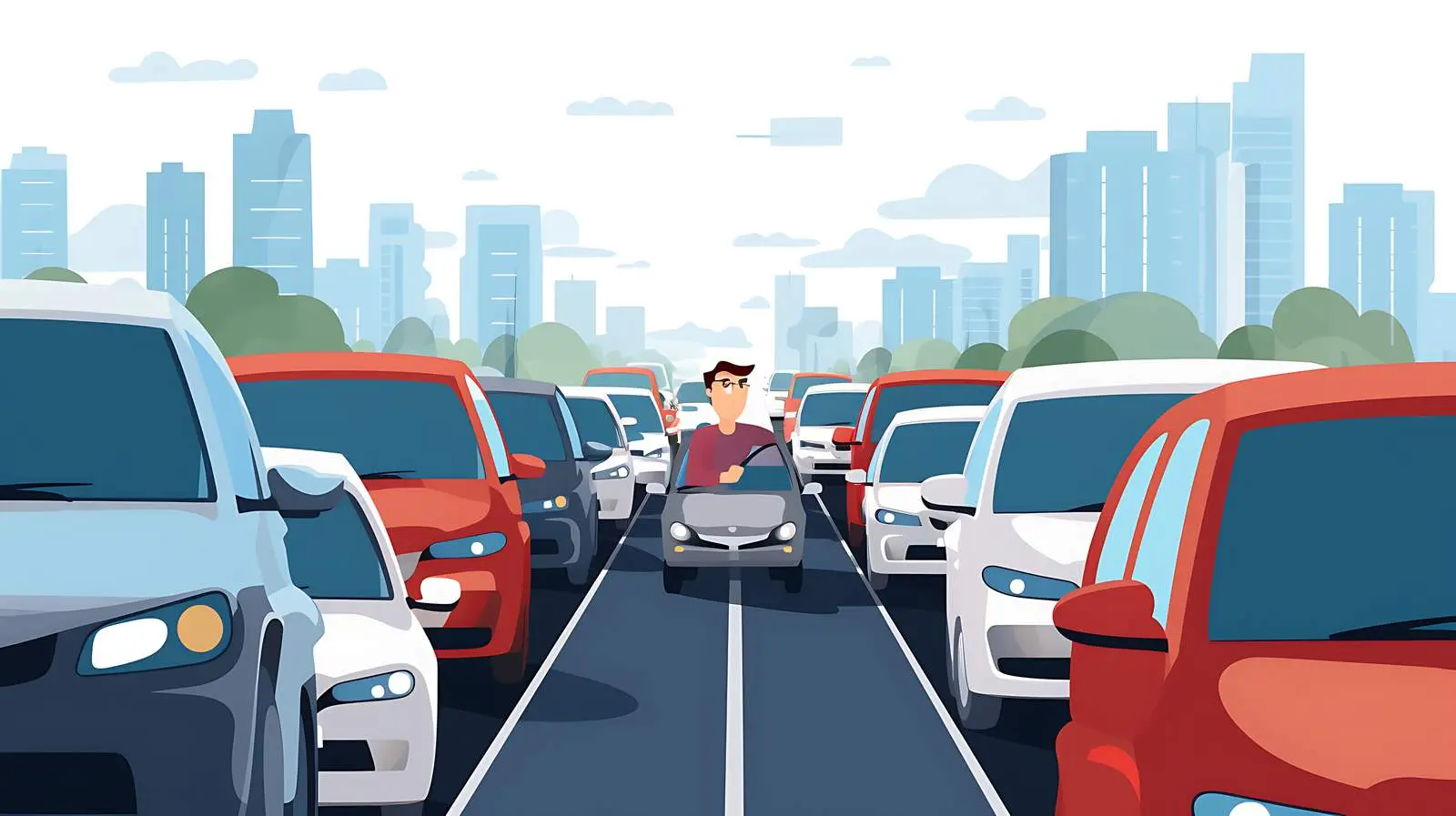 Drivers Stuck in Traffic Jam — free download from Dotvec