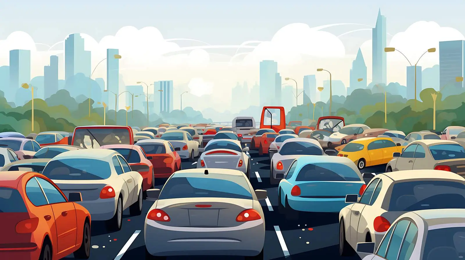 Stuck Car Traffic Jam — free download from Dotvec