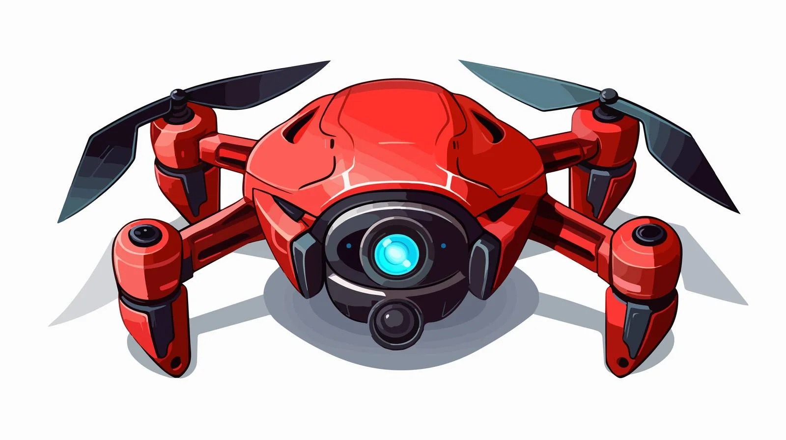Modern Cartoon Drone Illustration — free download from Dotvec