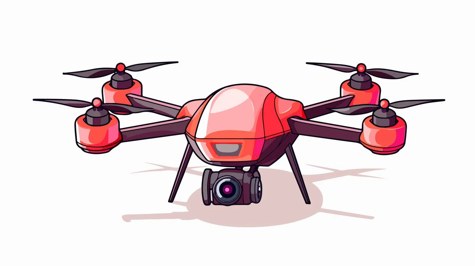 Cartoon Drone Vector Illustration — free download from Dotvec