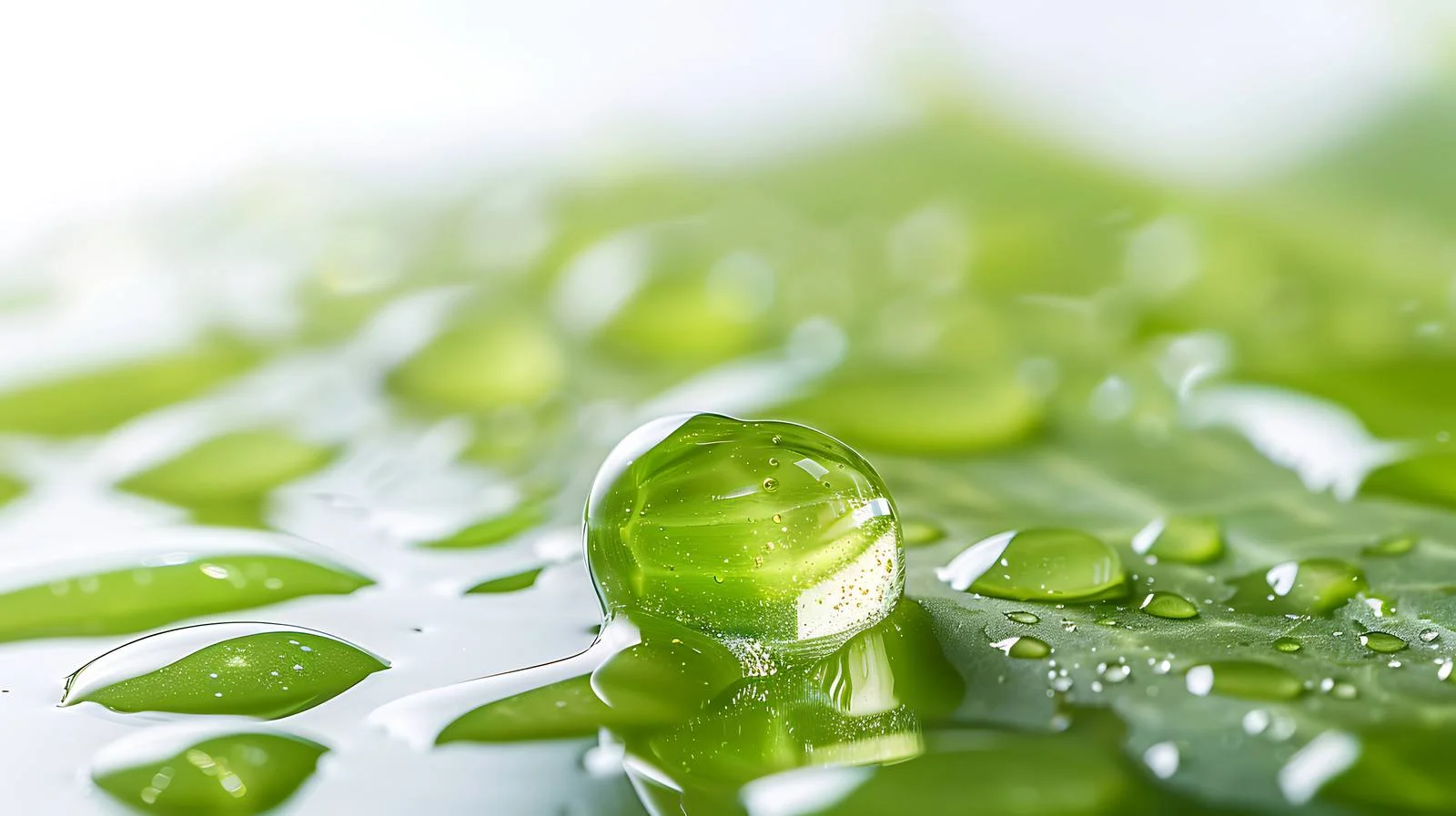 Vibrant Aloe Vera juice drop close-up — free download from Dotvec