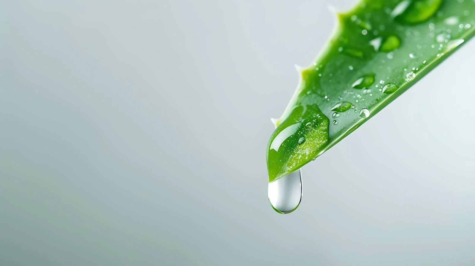 Aloe Vera Juice Drop Macro Photography — free download from Dotvec