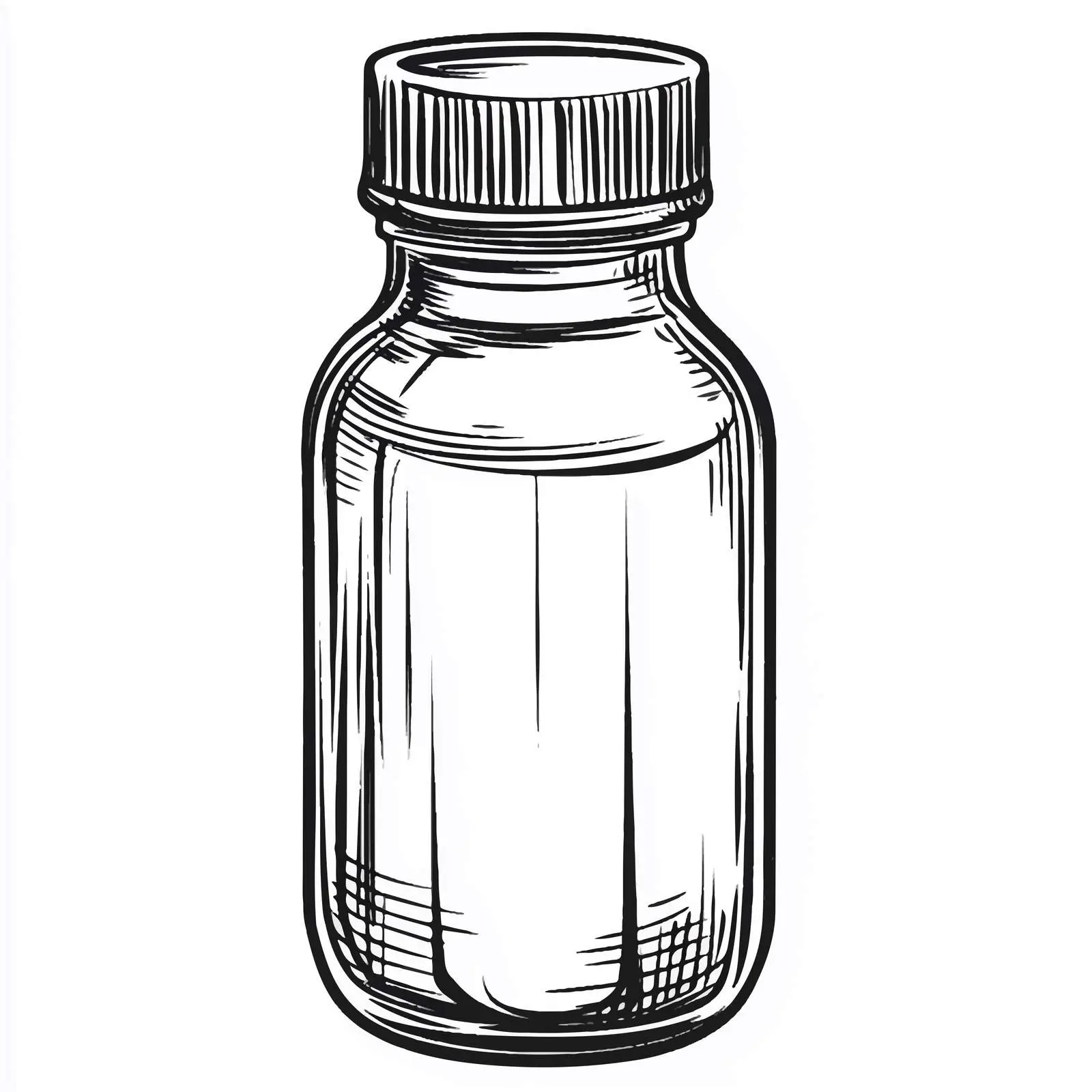 Black and White Drug Bottle Vector — free download from Dotvec