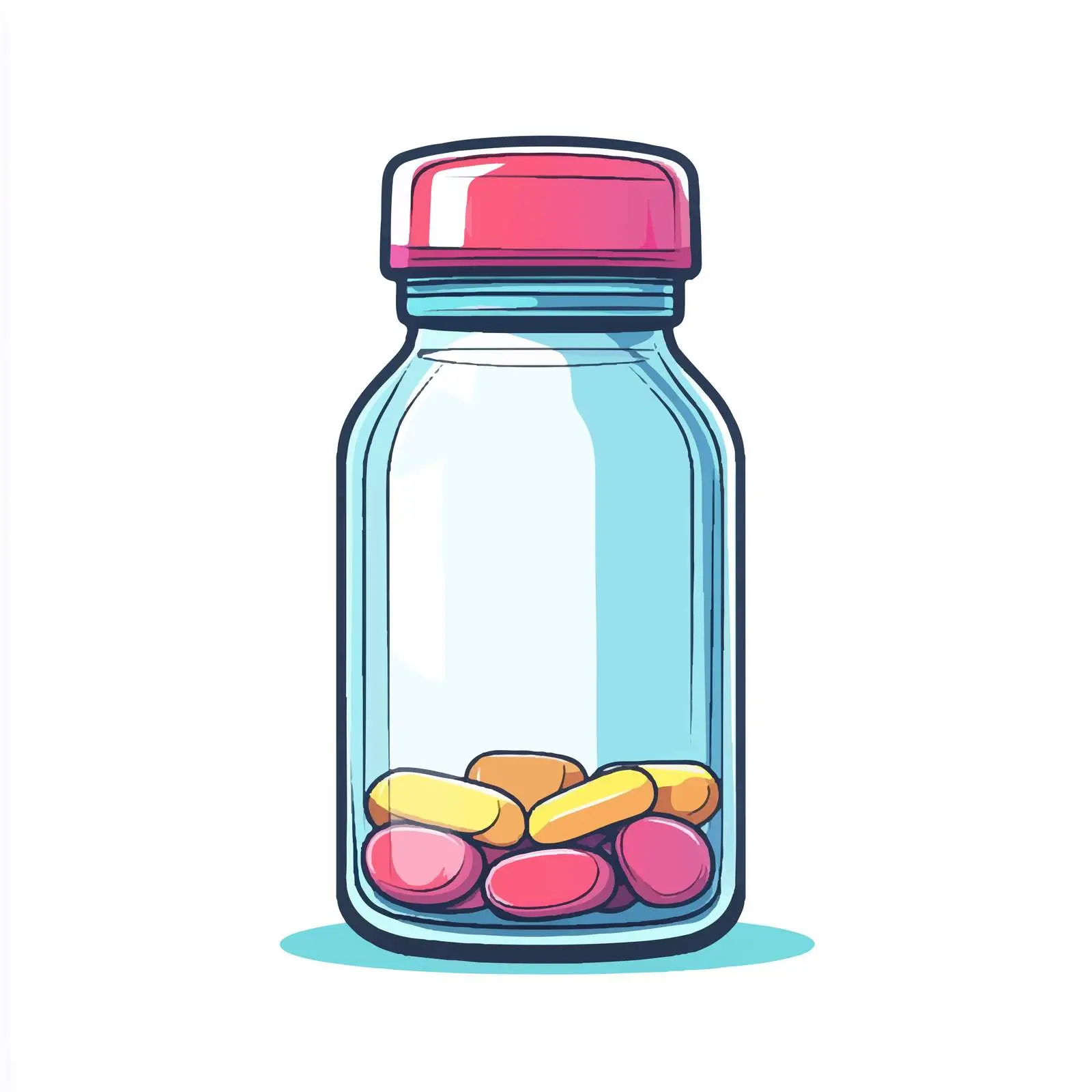 Cartoon Drug Bottle Vector Illustration — free download from Dotvec