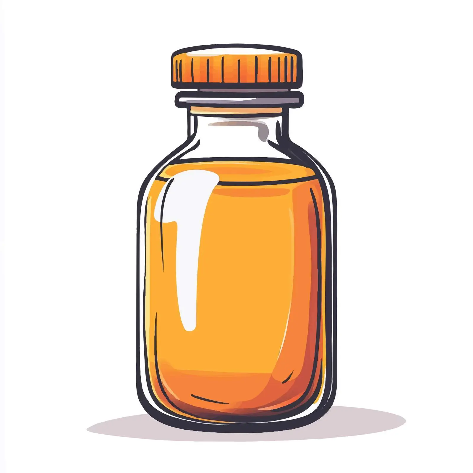 Hand Drawn Cartoon Drug Bottle Vector — free download from Dotvec