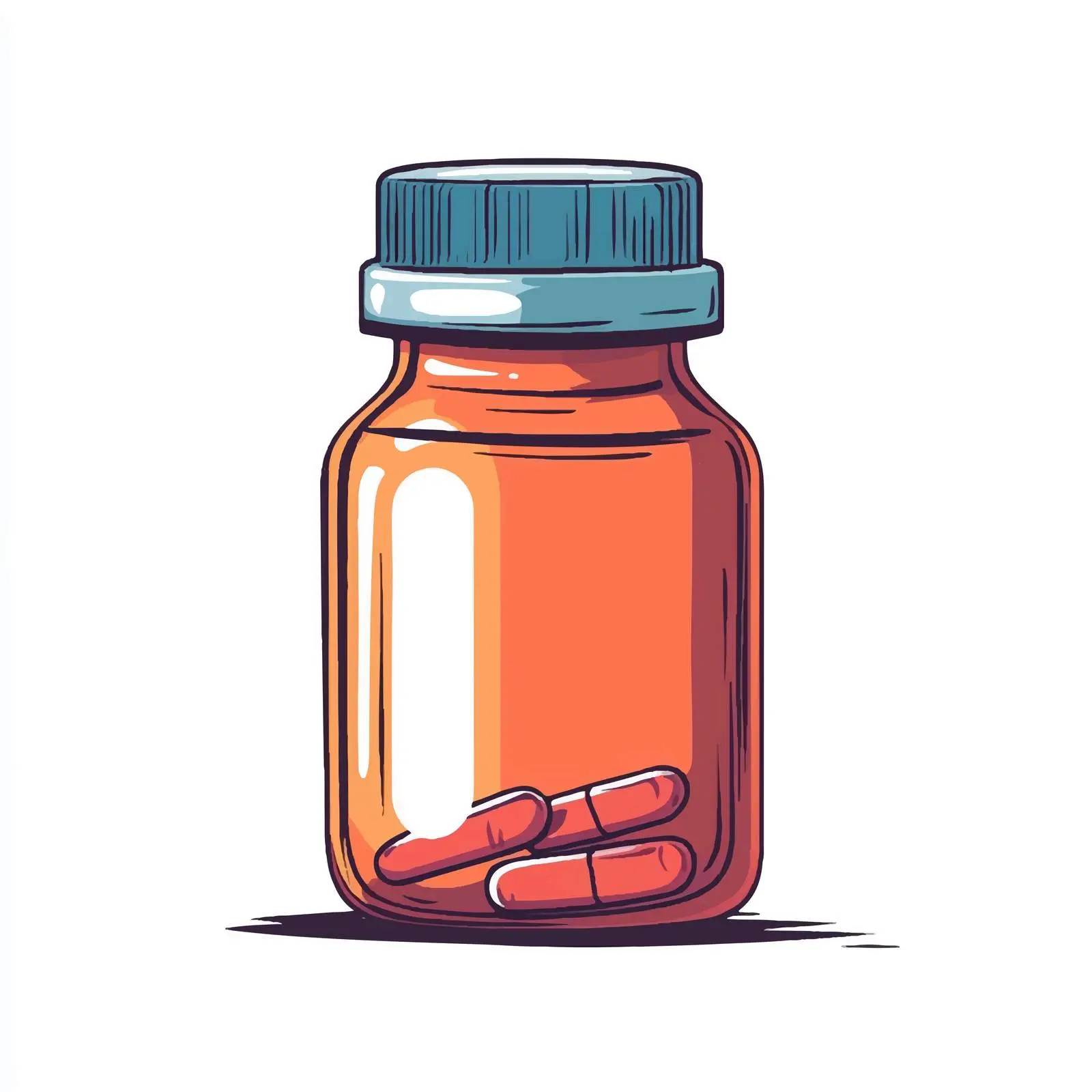Cartoon Drug Bottle Hand Drawn Vector — free download from Dotvec