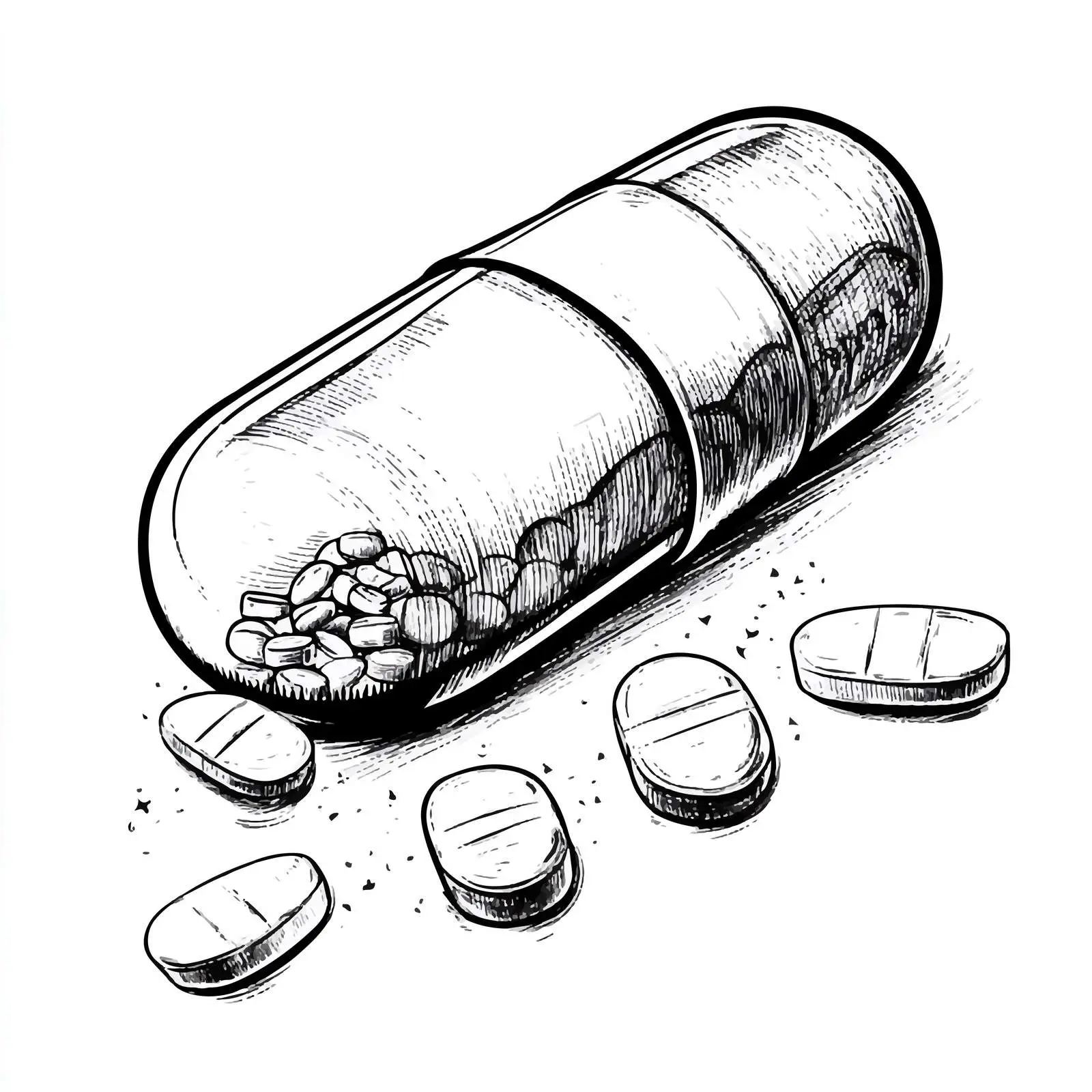 Cartoon Drug Capsule and Money Vector — free download from Dotvec