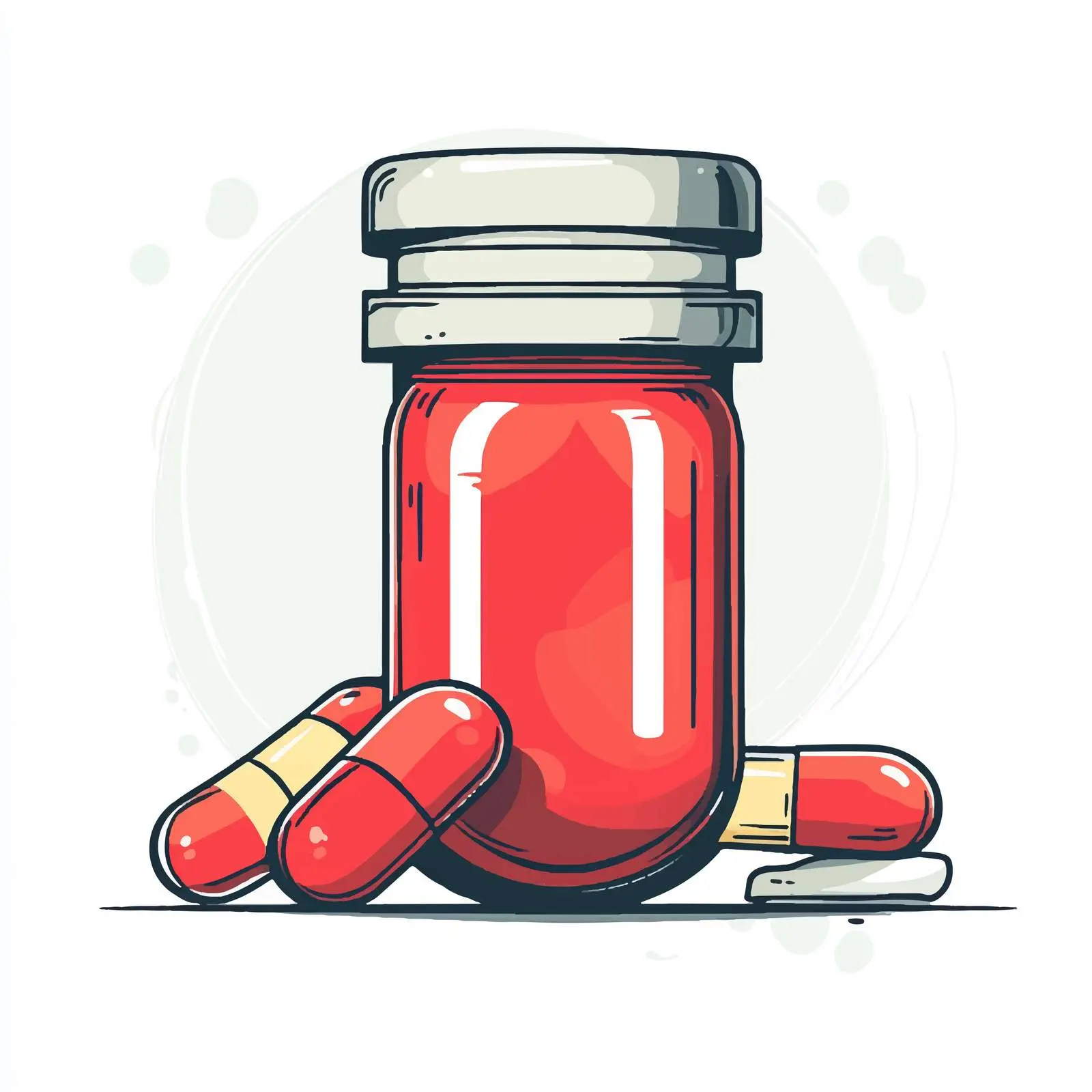 Cartoon Drug Capsule and Money — free download from Dotvec