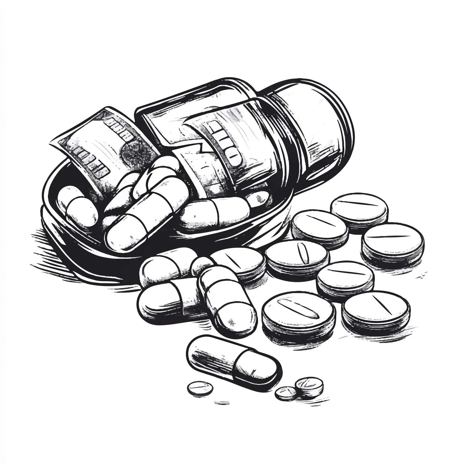 Drugs and Money Cartoon Illustration — free download from Dotvec