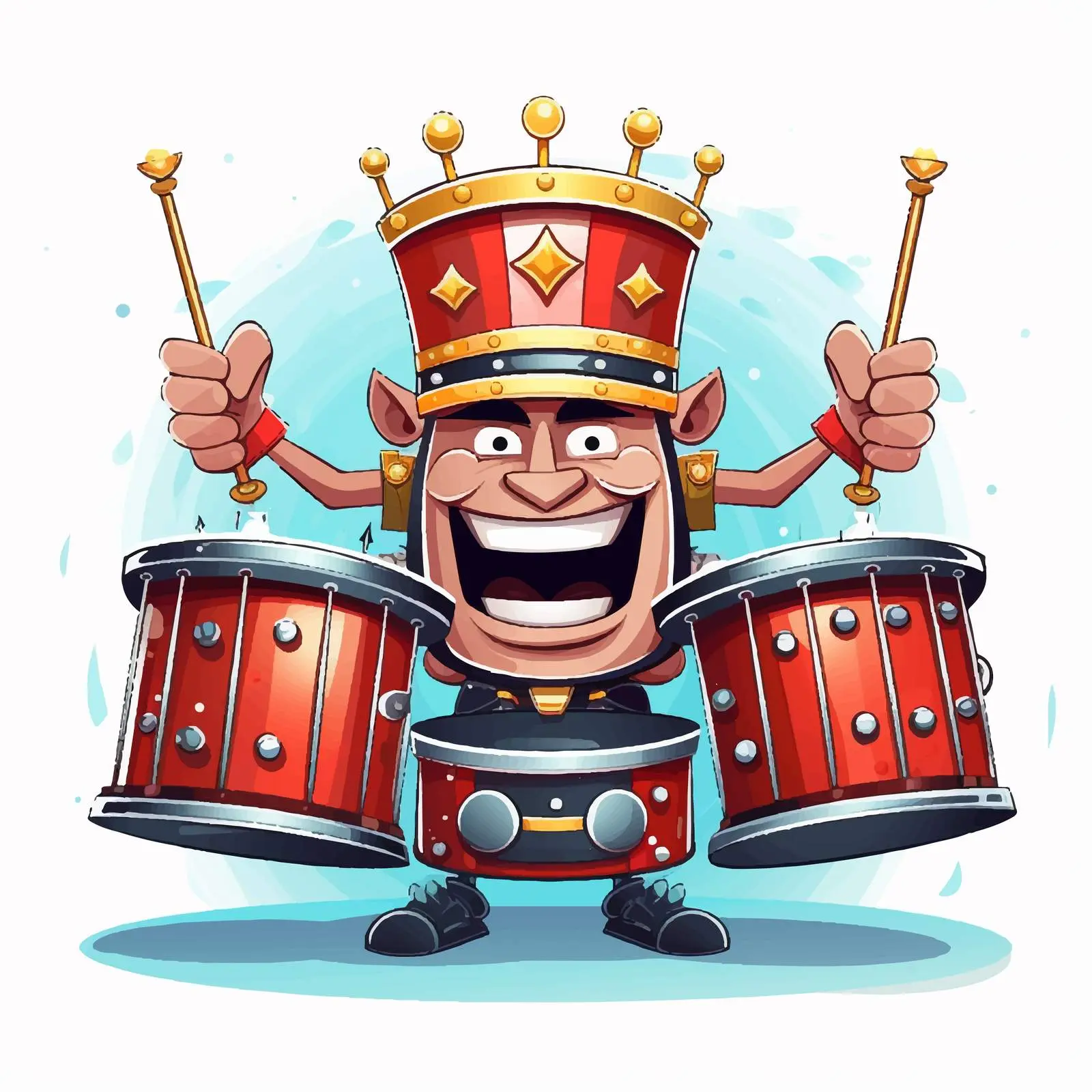 Cartoon Drum Line Vector Illustration – free march image from Dotvec