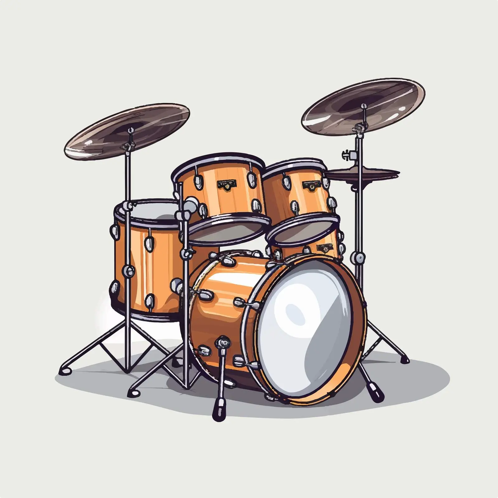 Cartoon Drum Vector Illustration Isolated — free download from Dotvec