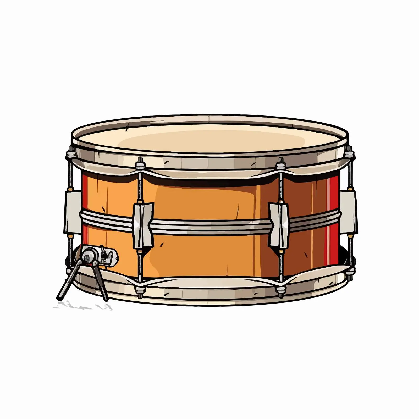 Cartoon Drum Vector Illustration Isolated – free instrument vector image from Dotvec