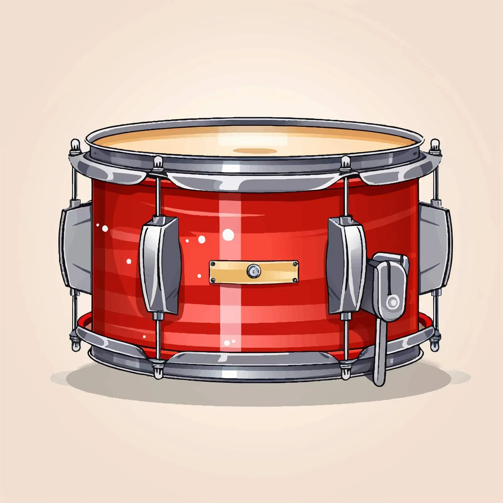 Cartoon Drum Vector Illustration Isolated — free download from Dotvec