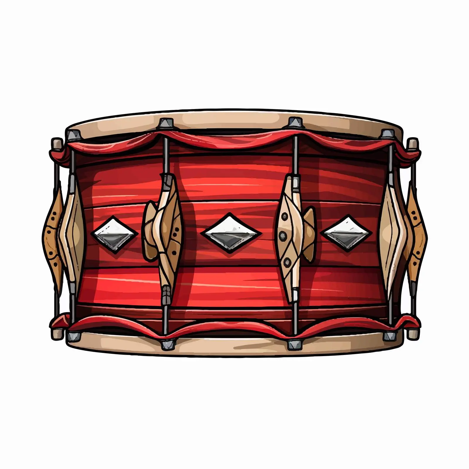 Cartoon Drum Vector Illustration Isolated — free download from Dotvec
