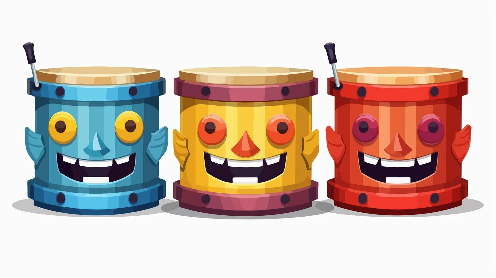 High-Quality Plastic Drum Toy — free download from Dotvec