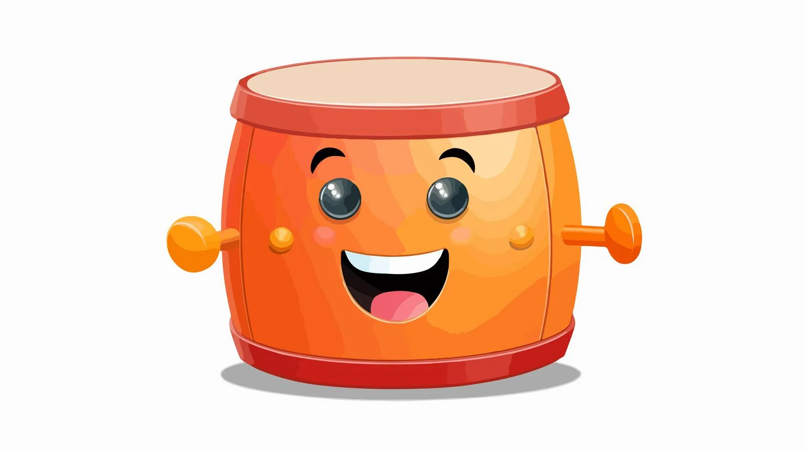 Plastic Drum Toy with Cartoon Design — free download from Dotvec
