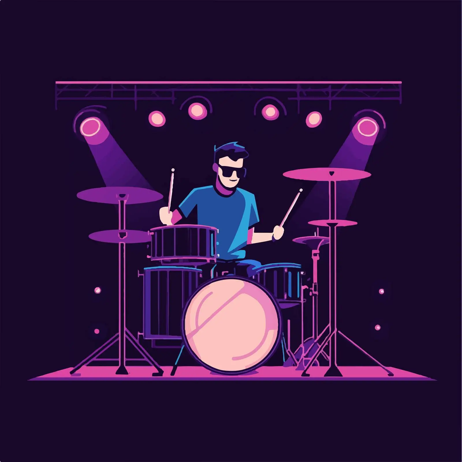 Live Drummer Performing on Stage — free download from Dotvec