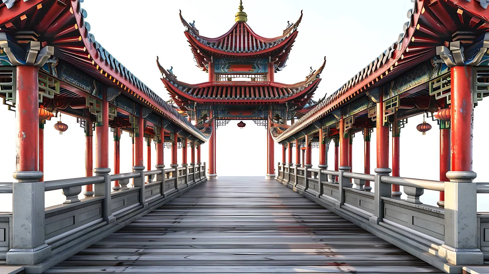 Splendid Drunken Beauty at Chinese Academy Pier — free download from Dotvec