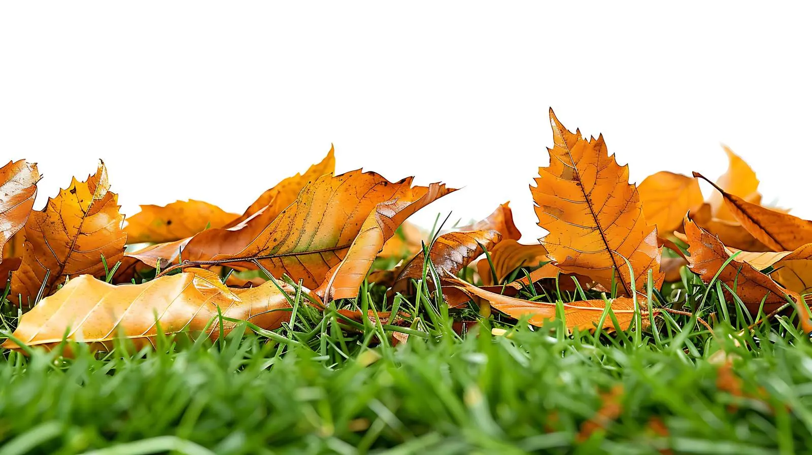 Fallen Willow Leaves on Green Grass – free fall season image from Dotvec