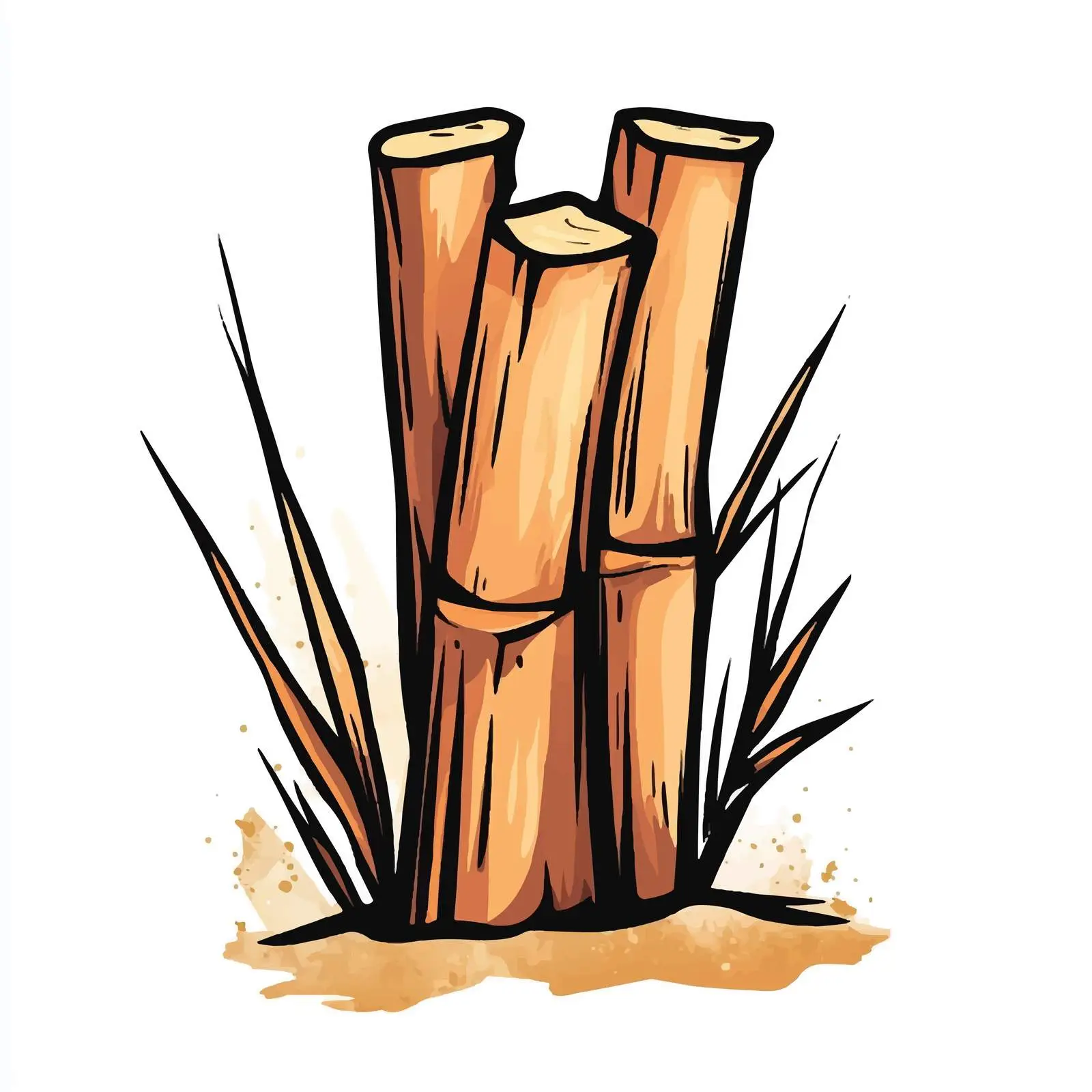 Hand Drawn Bamboo Vector Illustration — free download from Dotvec