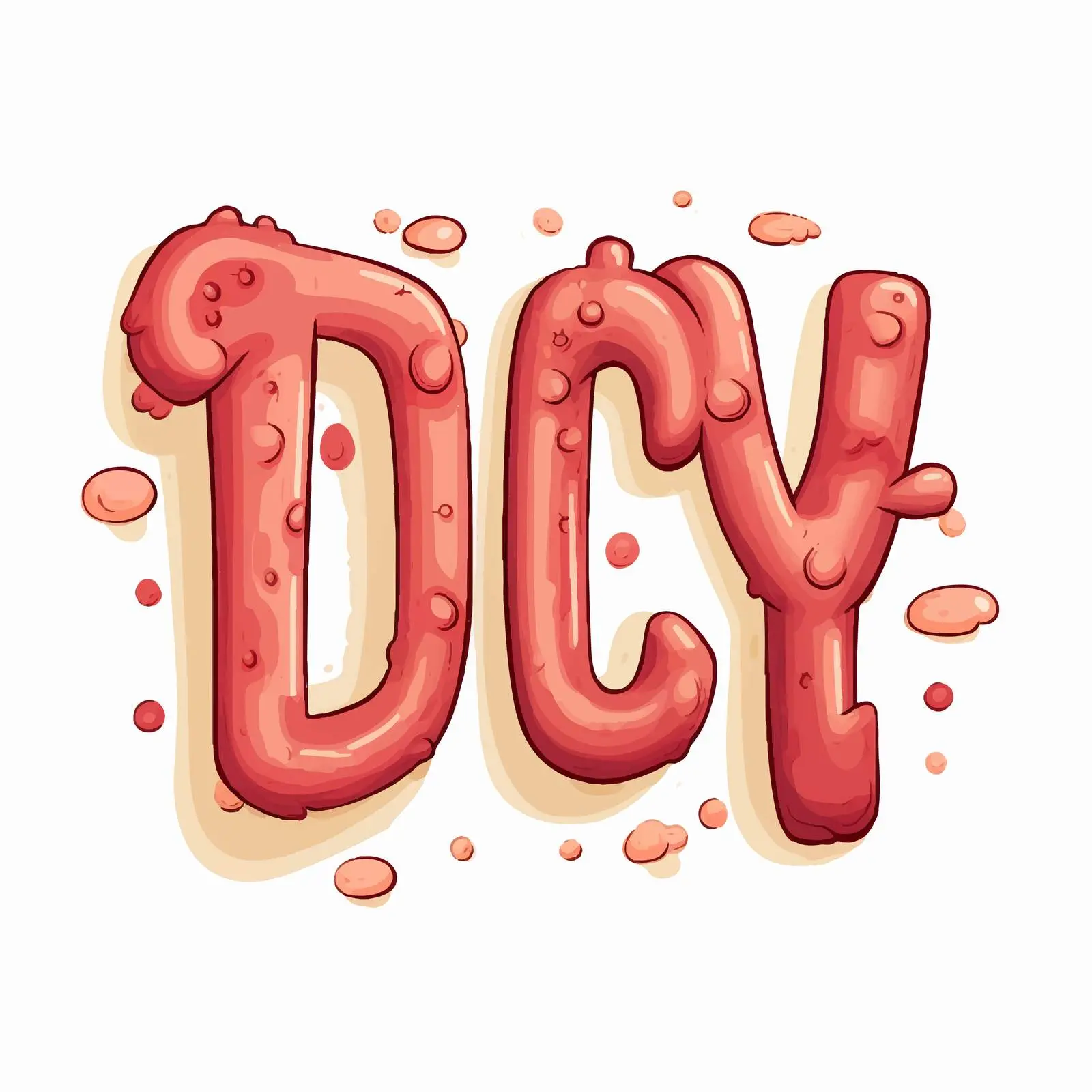Cartoon Style Dry Cough Illustration on White Background — free download from Dotvec