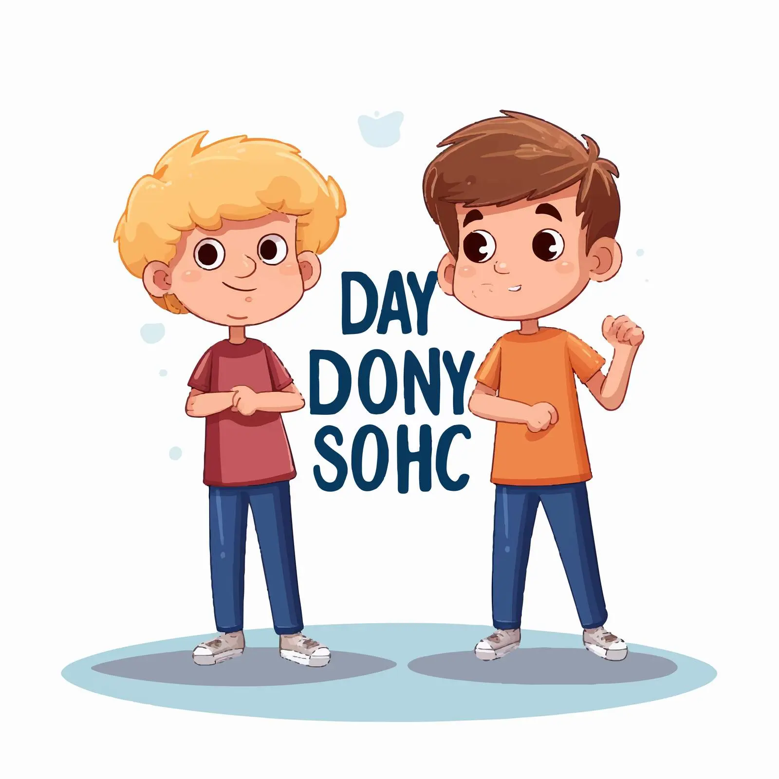 Cartoon Style Dry Cough Illustration with Kids — free download from Dotvec