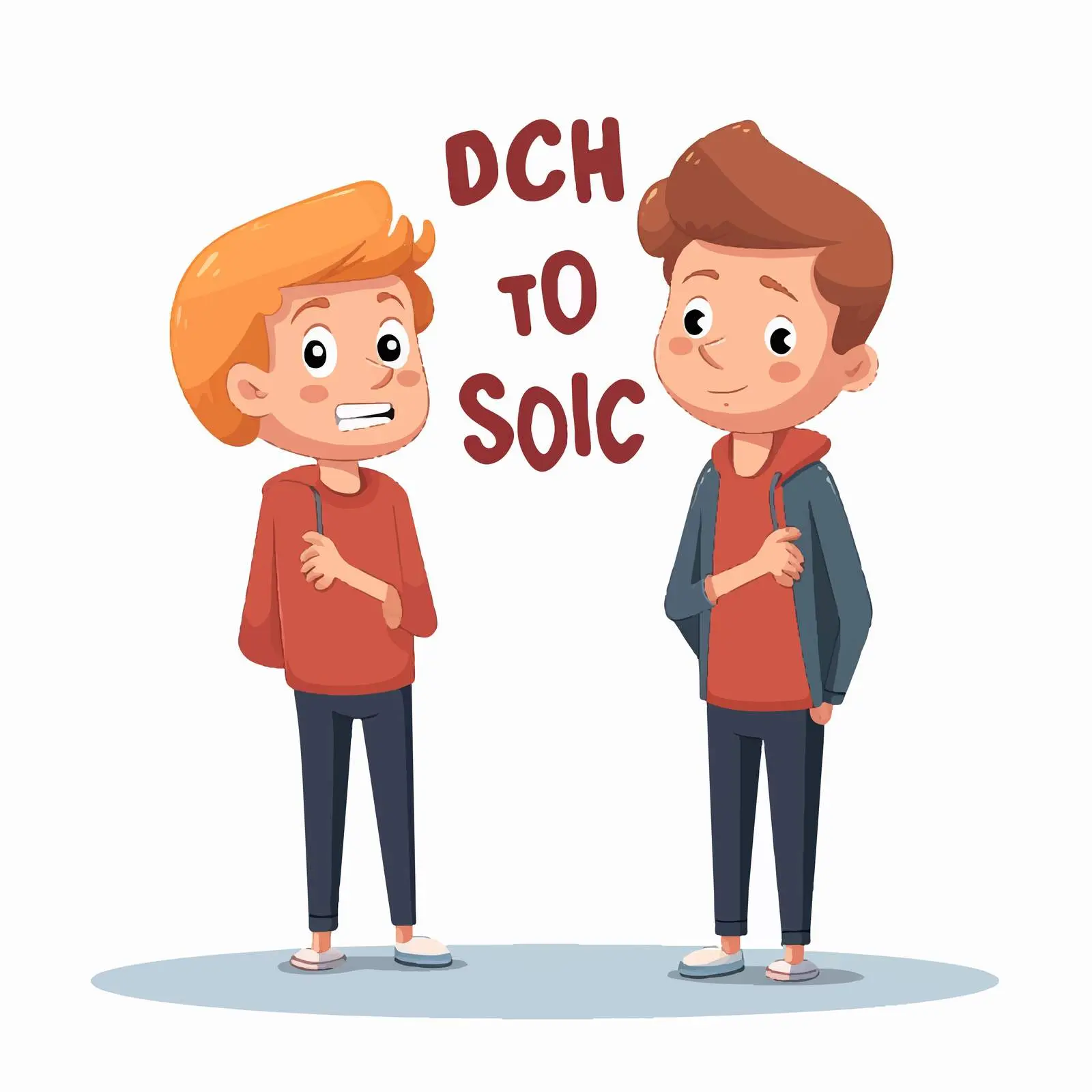 Cartoon Style Dry Cough Illustration with Kids — free download from Dotvec