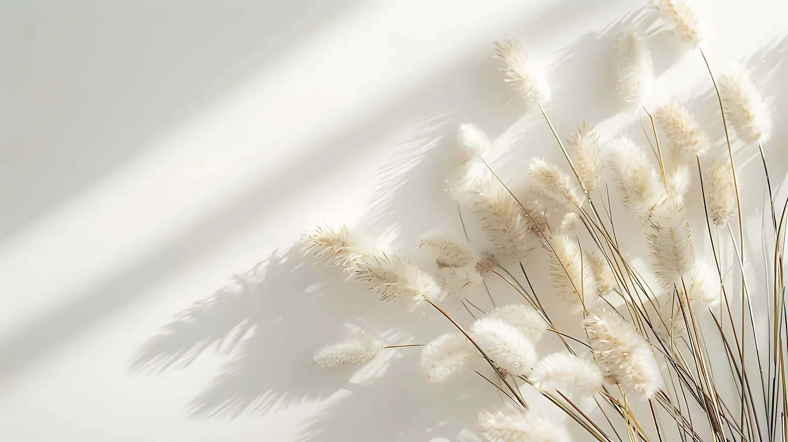 Dry Fluffy Bunny Tail Grass on Tan White Background – free warm colors image from Dotvec