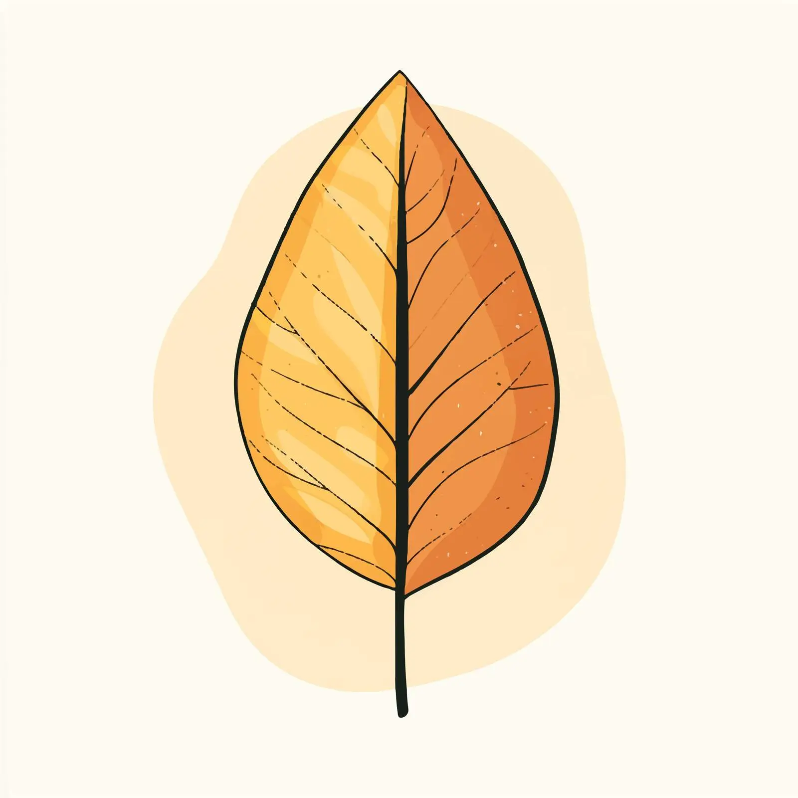 Hand-Drawn Cartoon Dry Leaf Vector — free download from Dotvec