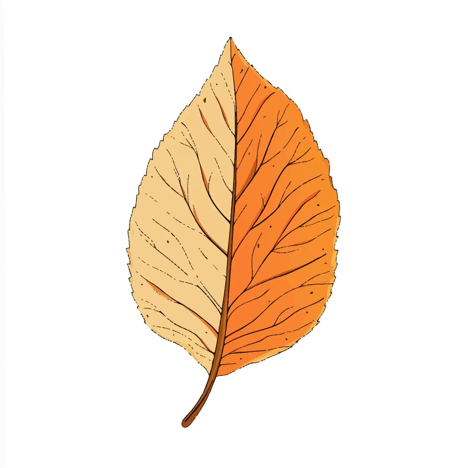 Hand-Drawn Cartoon Dry Leaf Vector — free download from Dotvec