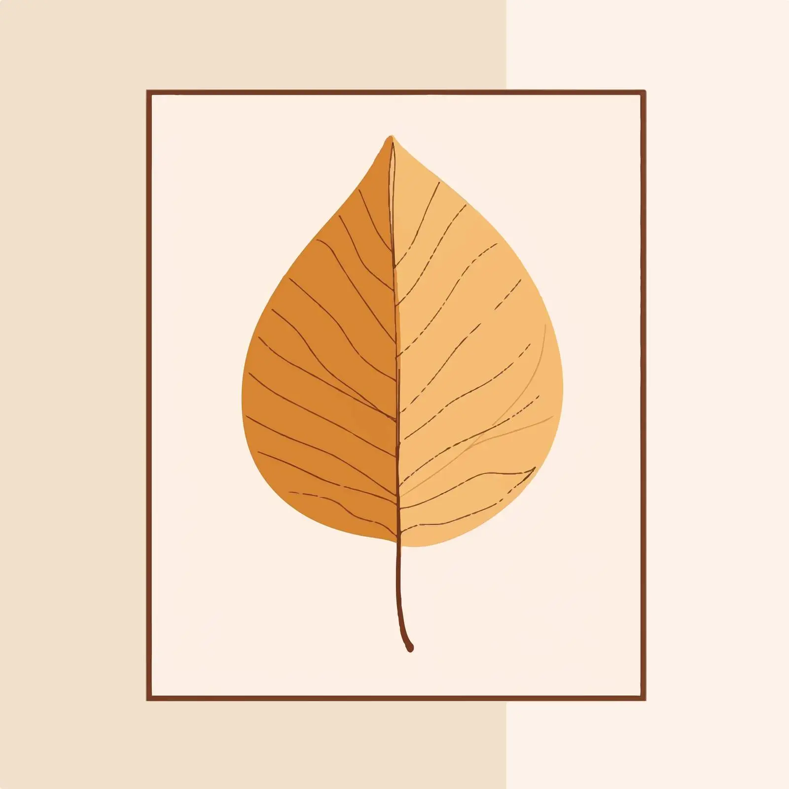 Flat Vector Illustration of Dry Leaf — free download from Dotvec