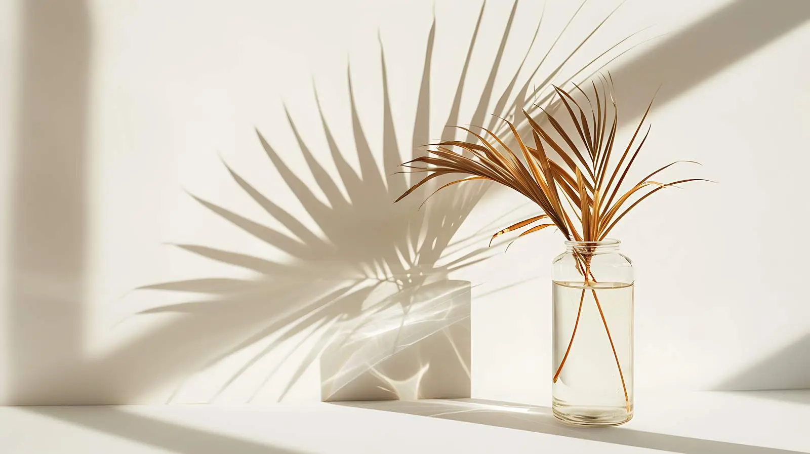 Stylish Palm Leaf in Glass Vase — free download from Dotvec