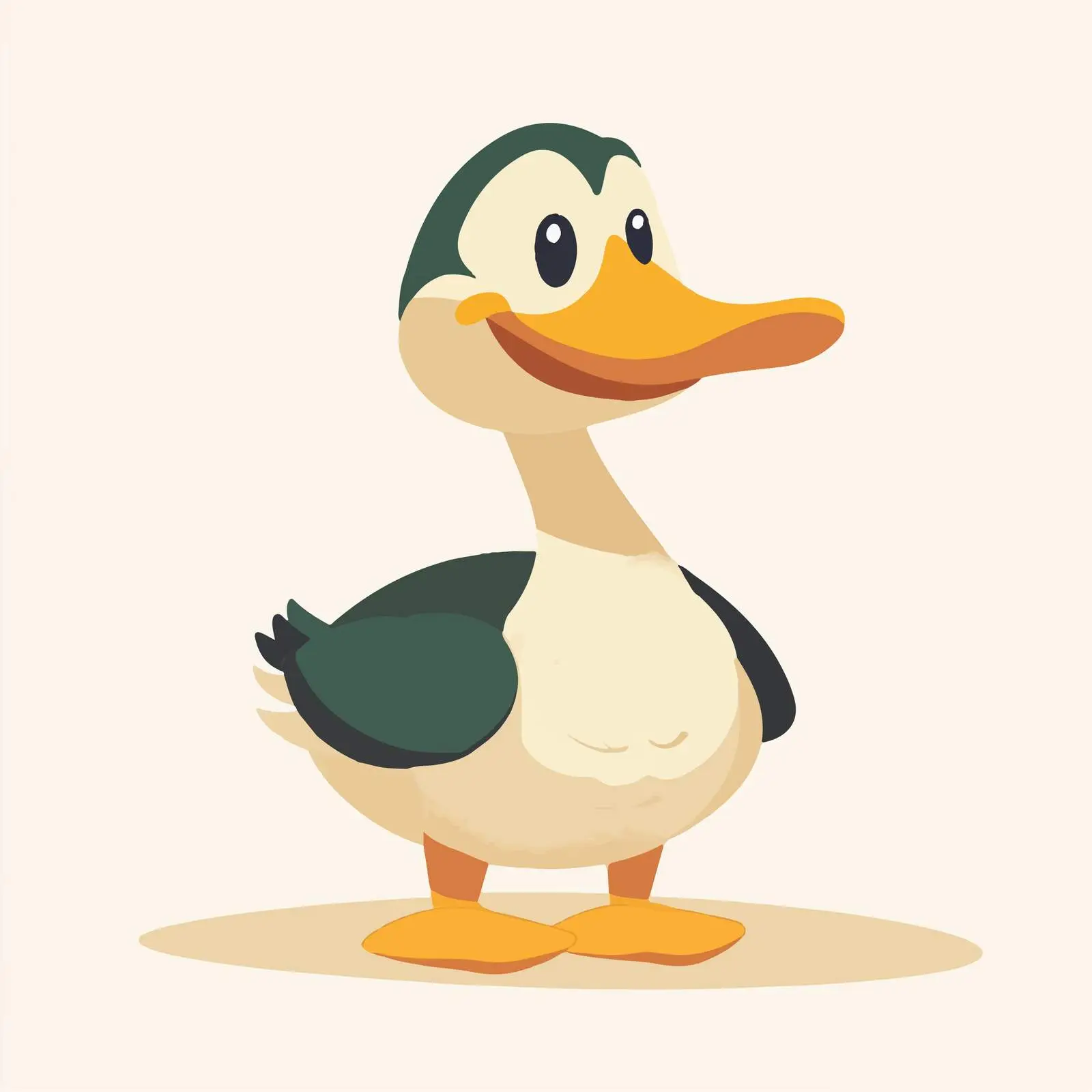 Flat Vector Cartoon Duck Illustration — free download from Dotvec