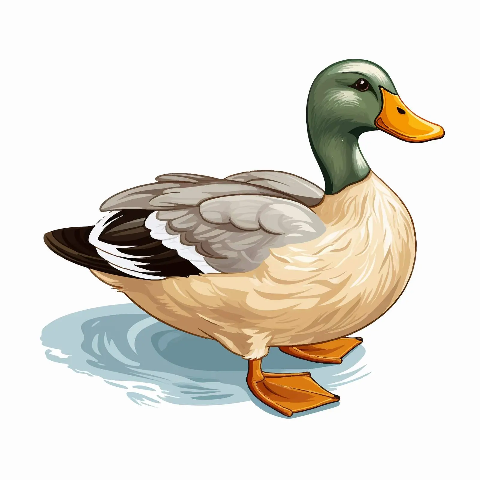 Top View Duck Illustration on White Background — free download from Dotvec