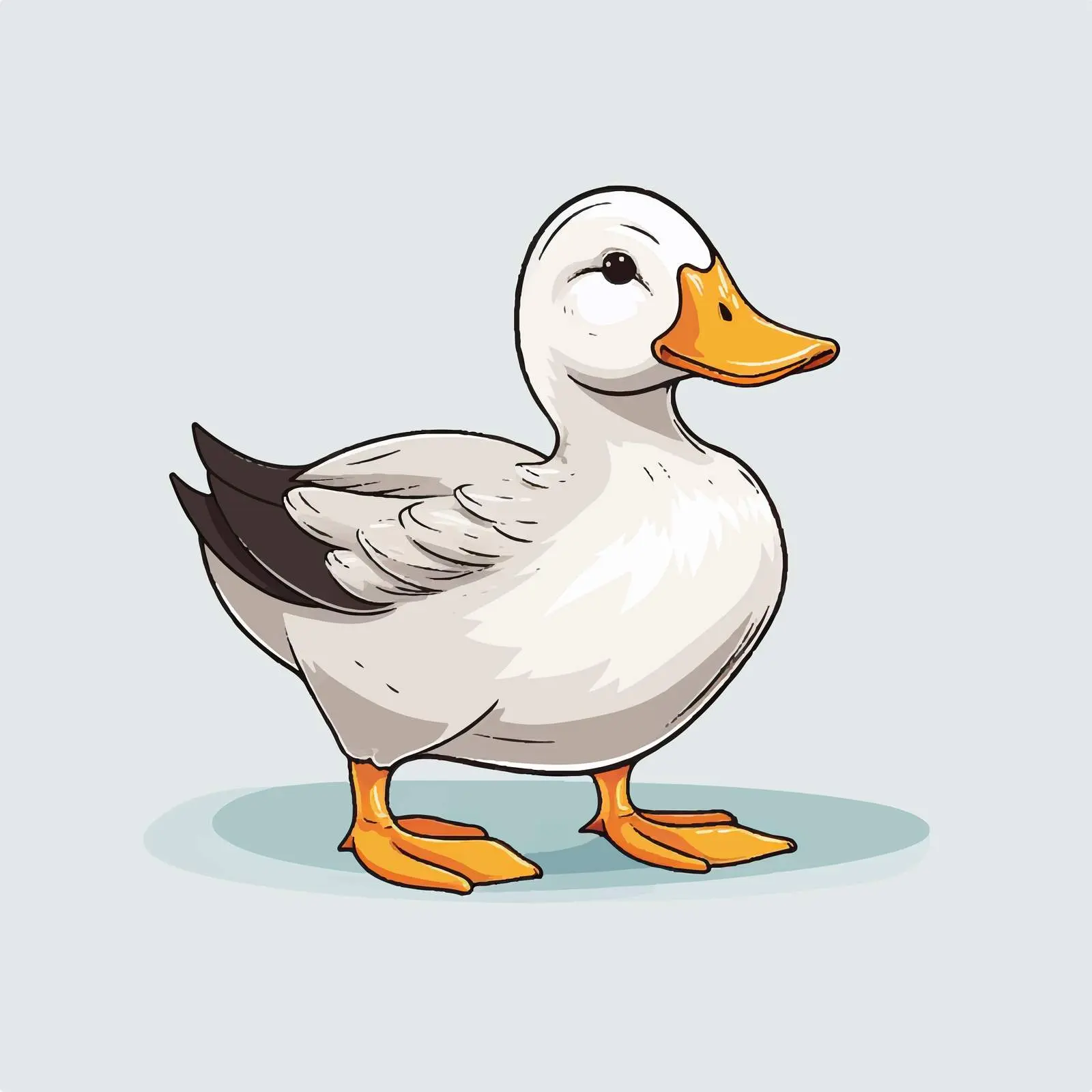 Cartoon Duck Vector Illustration — free download from Dotvec