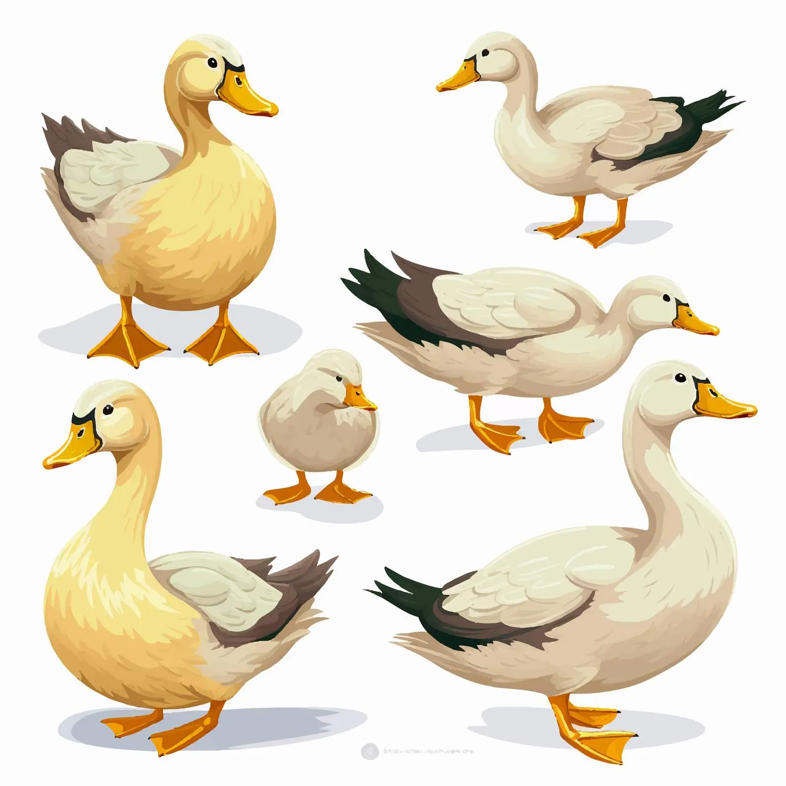 Isolated Duck Line Vector Illustration on White Background – free animal symbols image from Dotvec