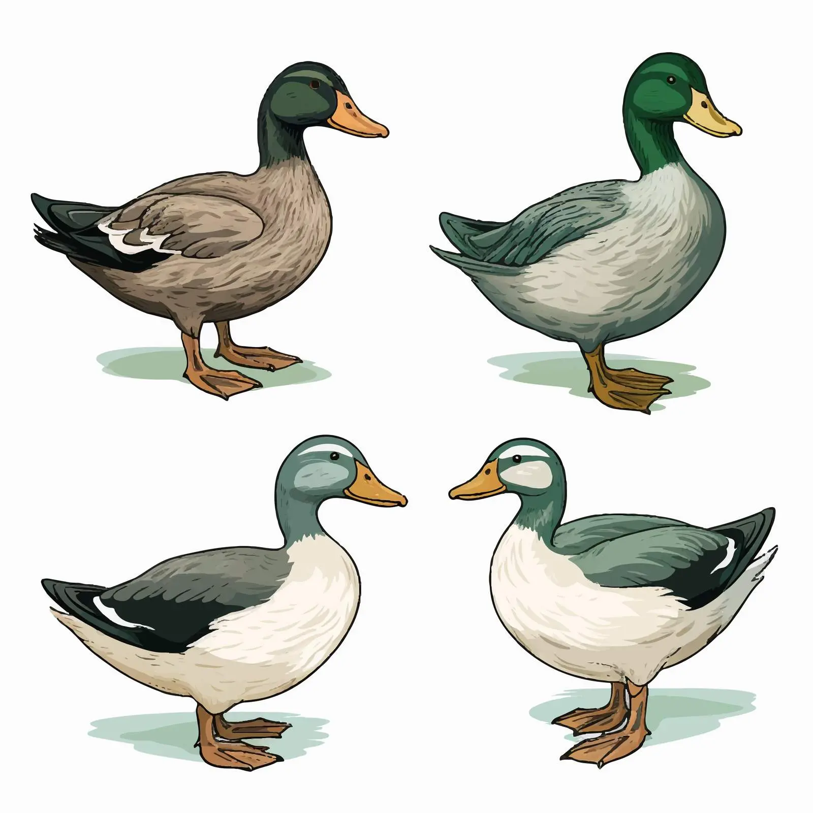 Illustration of a Duck Line Art Vector — free download from Dotvec