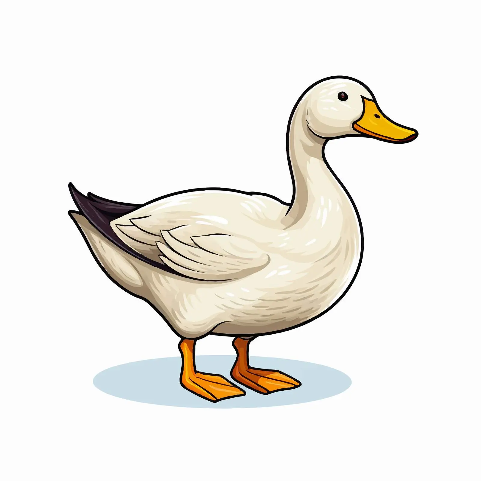 Isolated Vector Illustration of a Duck – free playful duck image from Dotvec