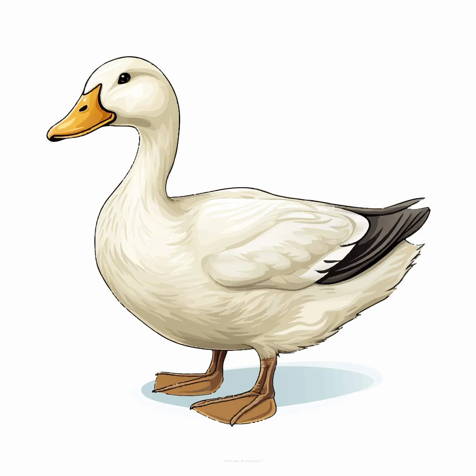 Top View Duck Outline Illustration on White Background — free download from Dotvec