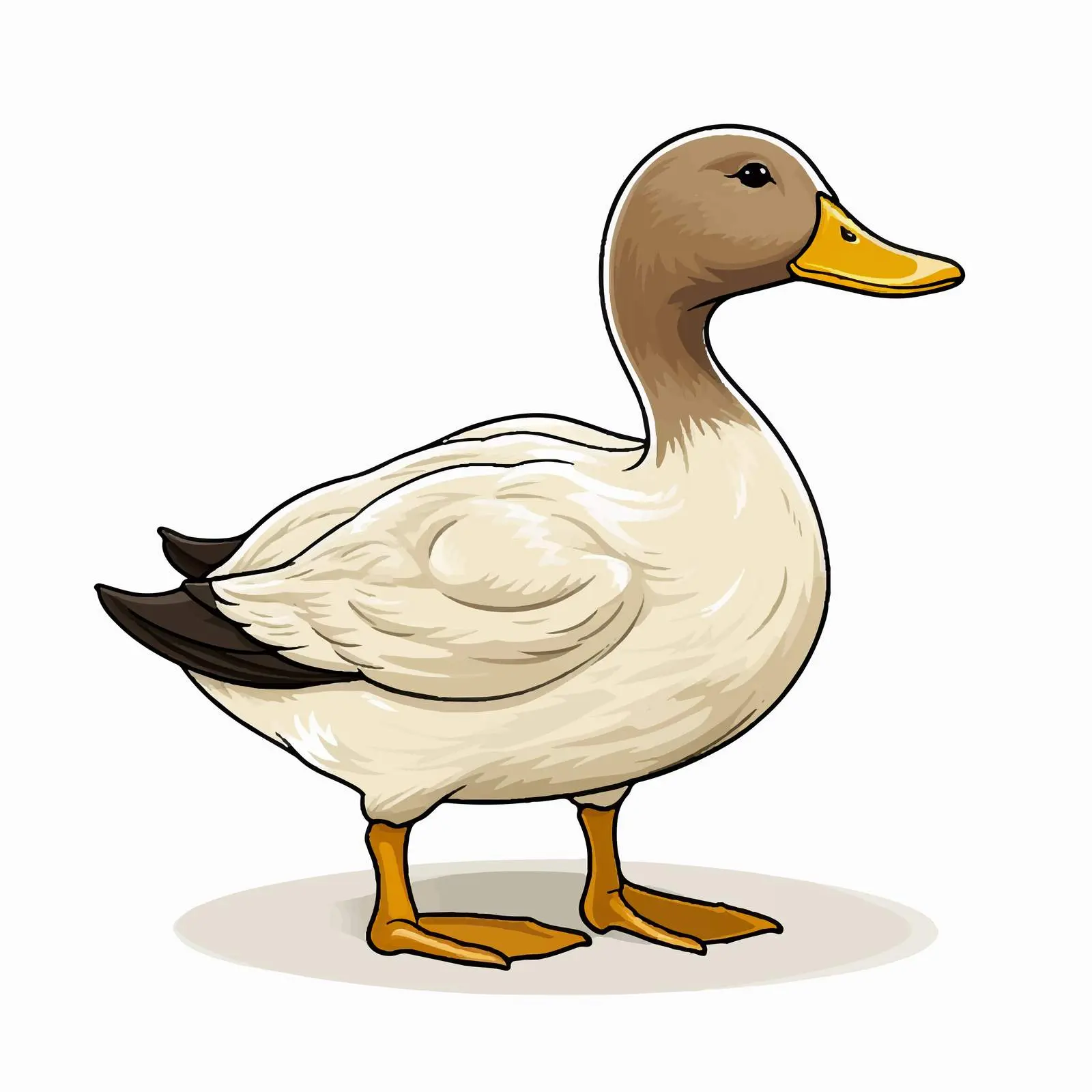 Top View Duck Outline Illustration on White Background — free download from Dotvec