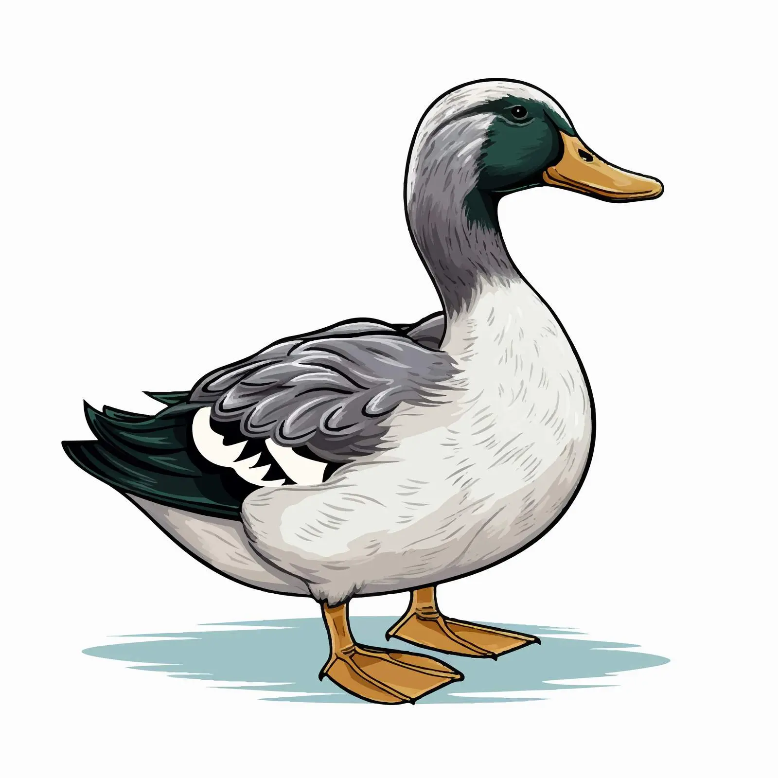Duck Vector Sketch Illustration on White Background — free download from Dotvec