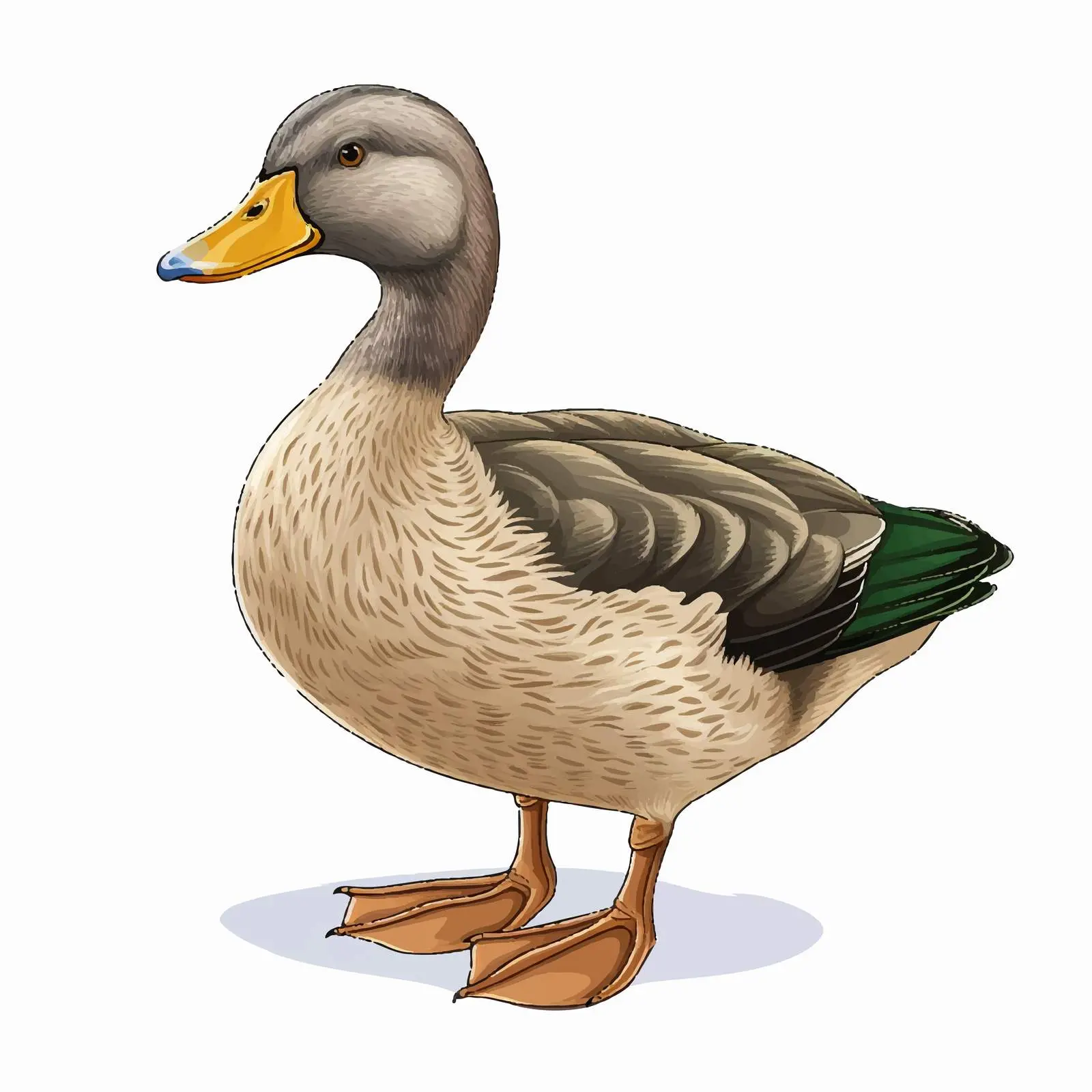 Duck Sketch Vector Illustration on White Background — free download from Dotvec