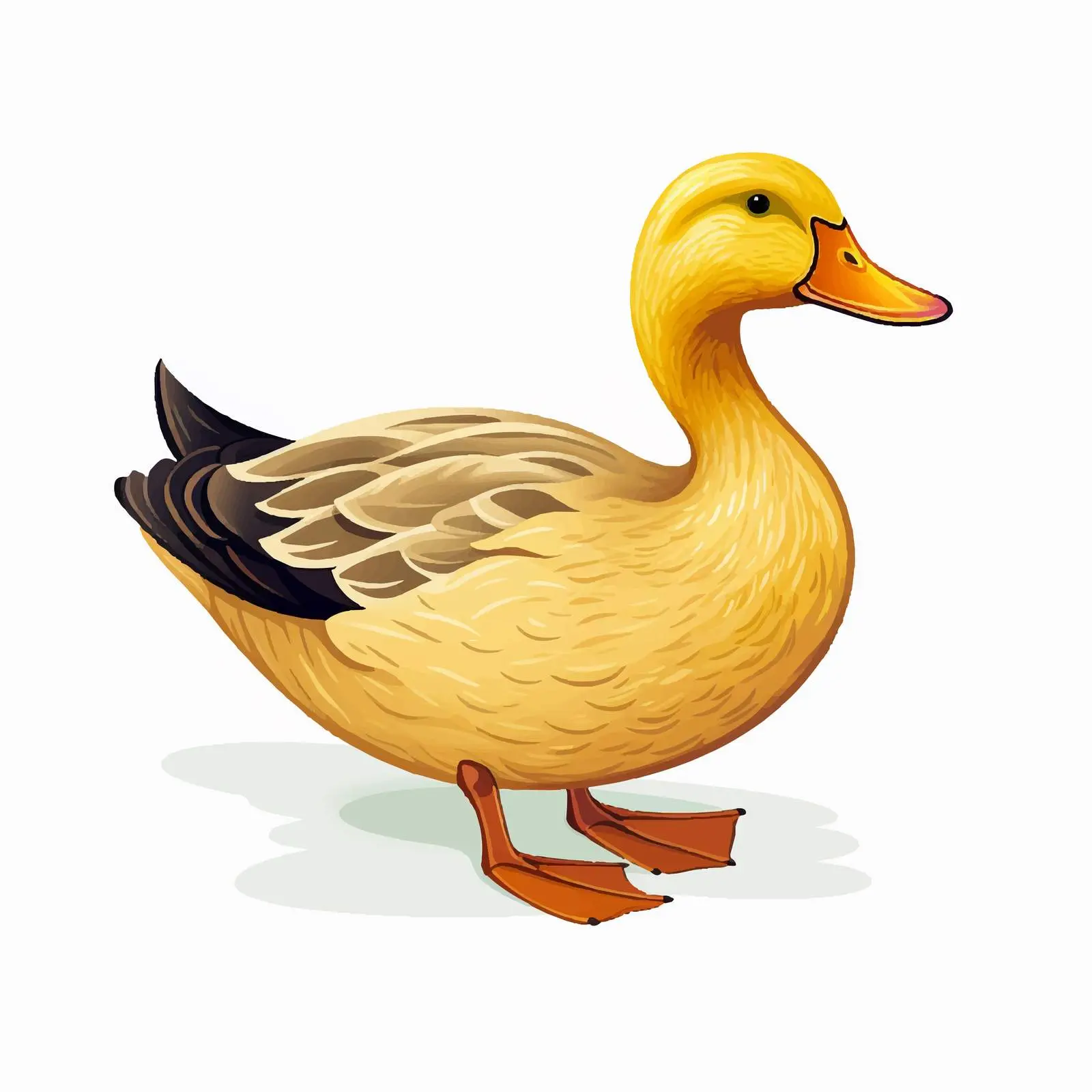 Top View Duck Vector Illustration on White Background — free download from Dotvec