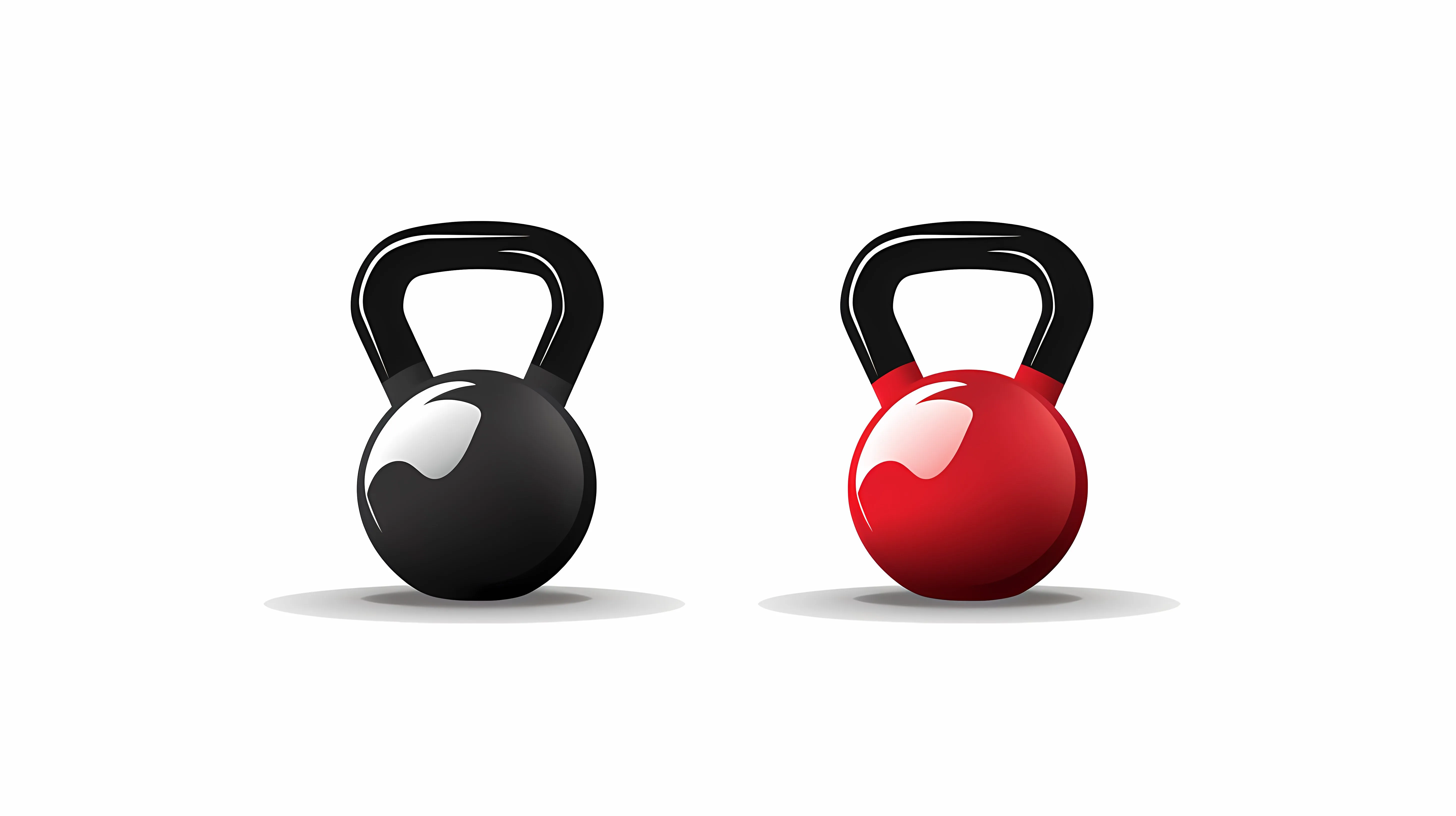 Dumbbell and Kettlebell Silhouette Icon Logo — free download from Dotvec