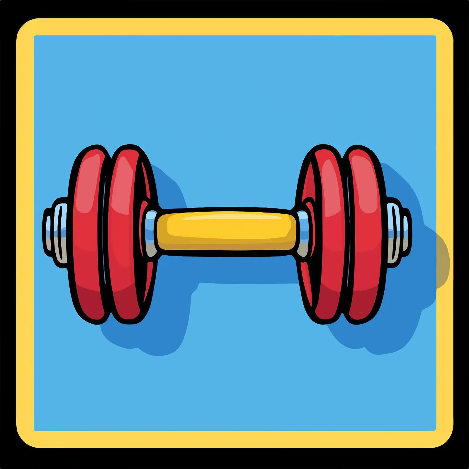 Colorful Dumbbells Icon Vector Sign — free download from Dotvec